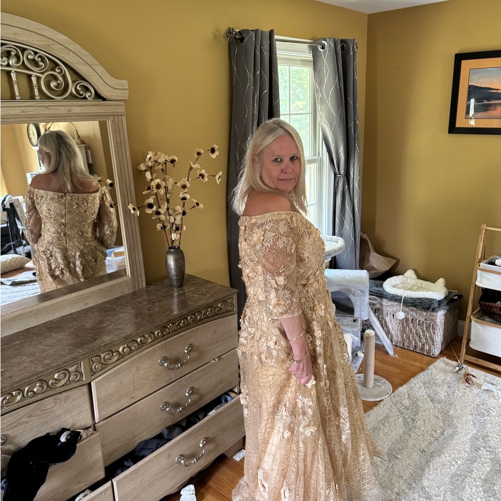 Jovani 06636 Floral Embroidery
Plunging Neck Dress - Picture 7 of 7